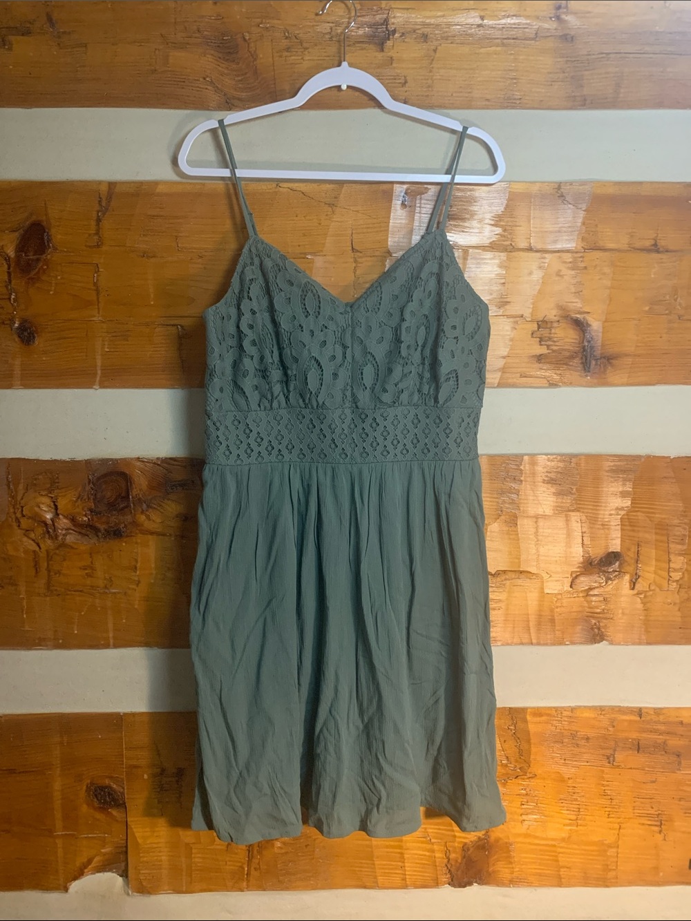 Maurice’s olive green dress